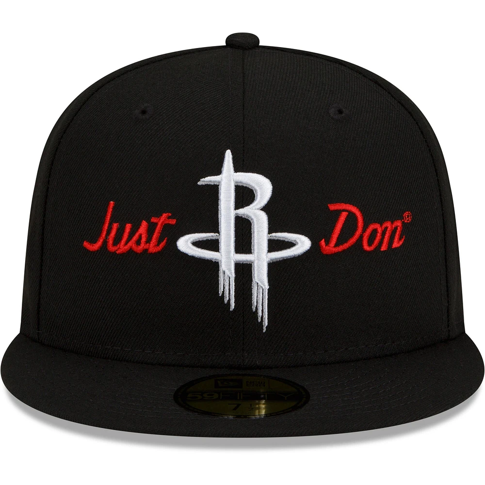 Casquette 59FIFTY ajustée New Era x Just Don pour homme, Houston Rockets, noir