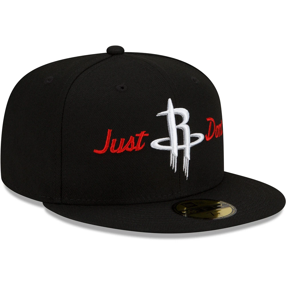 Casquette 59FIFTY ajustée New Era x Just Don pour homme, Houston Rockets, noir