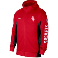 Sweat à capuche entièrement zippé Nike rouge Houston Rockets 2023/24 Authentic Showtime pour homme