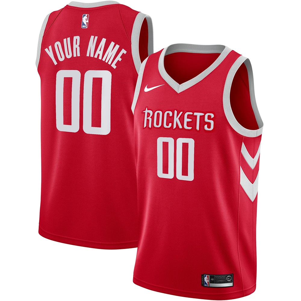 Homme Nike Rouge Houston Rockets - Swingman Maillot Personnalisé Icon Edition