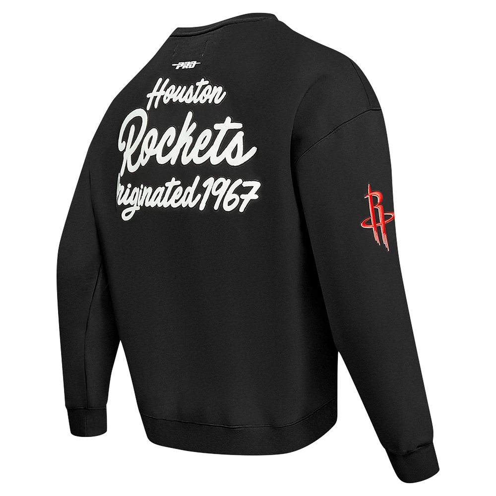 Sweat-shirt à épaules tombantes Pro Standard pour homme, noir, Houston Rockets Paint the City