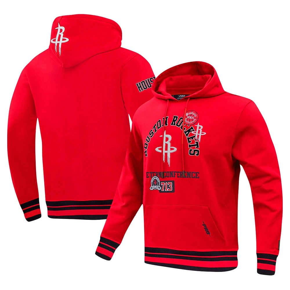 Sweat à capuche enfiler Pro Standard Red Houston Rockets Area Code pour homme