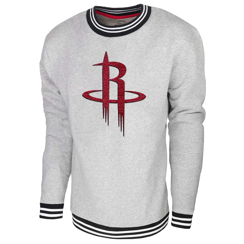 Sweat-shirt Stadium Essentials gris chiné pour hommes Houston Rockets Club Level