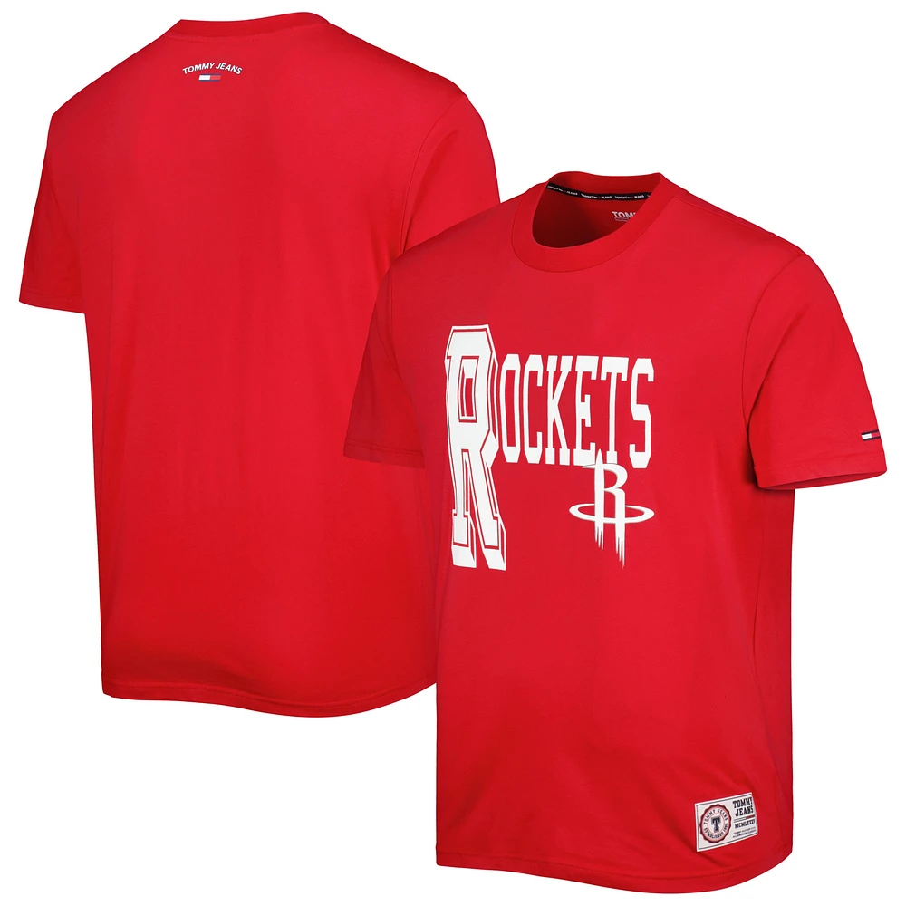 Men's Tommy Jeans Red Houston Rockets Mel Varsity T-Shirt