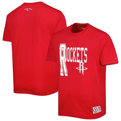 T-shirt Tommy Jeans Houston Rockets Mel Varsity rouge pour homme