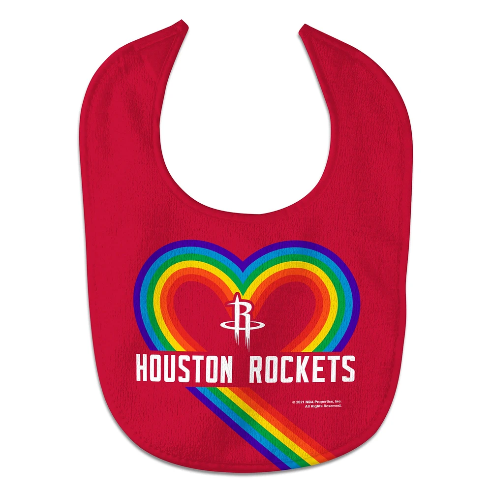 Newborn & Infant WinCraft Houston Rockets Rainbow Baby Bib