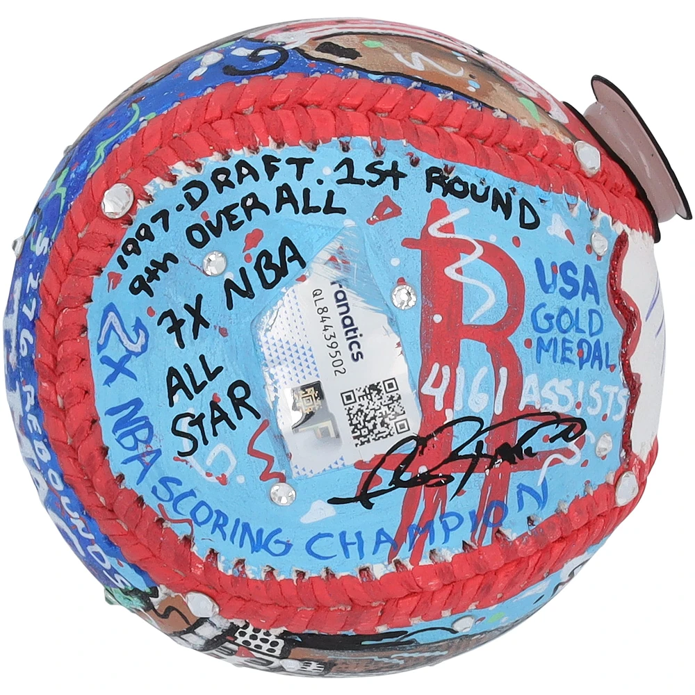 Tracy McGrady Houston Rockets Autographed Baseball - Art by Charles Fazzino - QL84439502