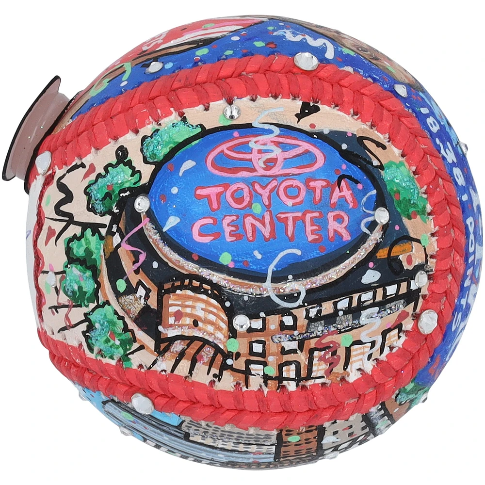 Tracy McGrady Houston Rockets Autographed Baseball - Art by Charles Fazzino - QL84439502