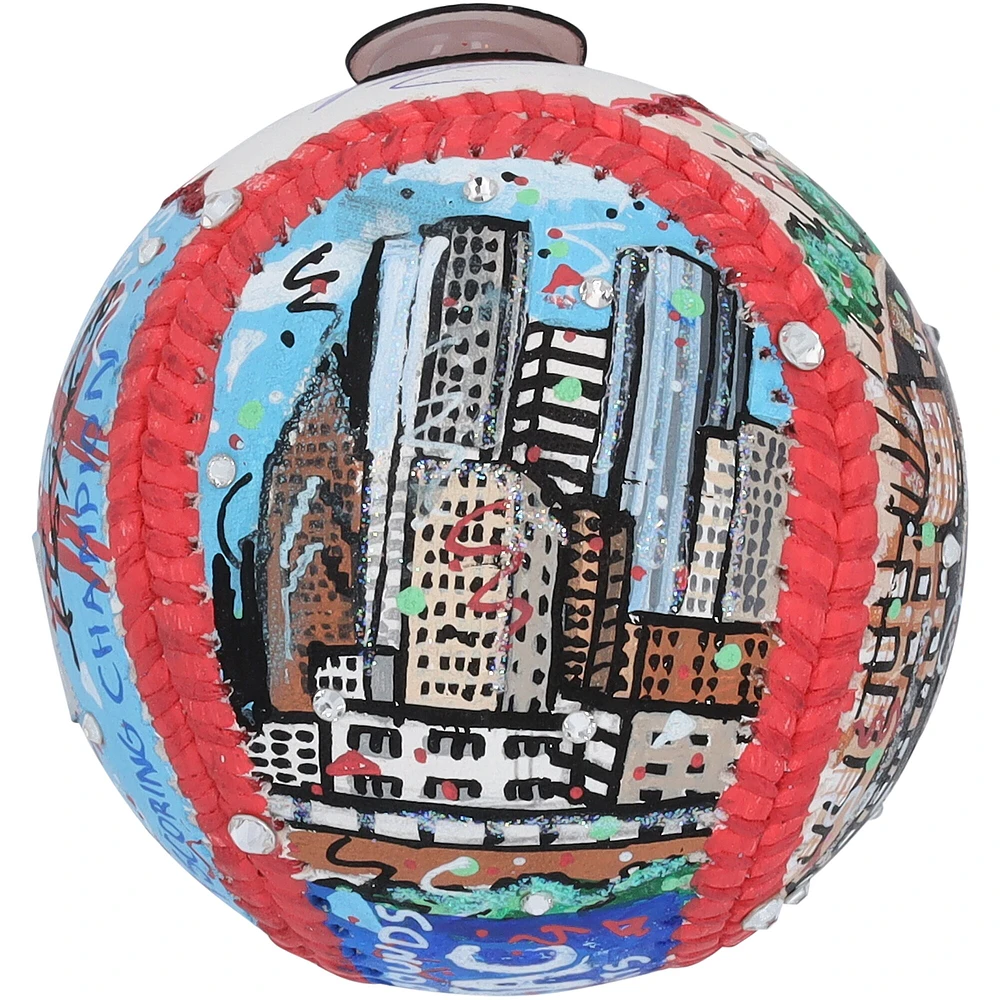 Tracy McGrady Houston Rockets Autographed Baseball - Art by Charles Fazzino - QL84439502