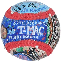 Tracy McGrady Houston Rockets Autographed Baseball - Art by Charles Fazzino - QL84439502