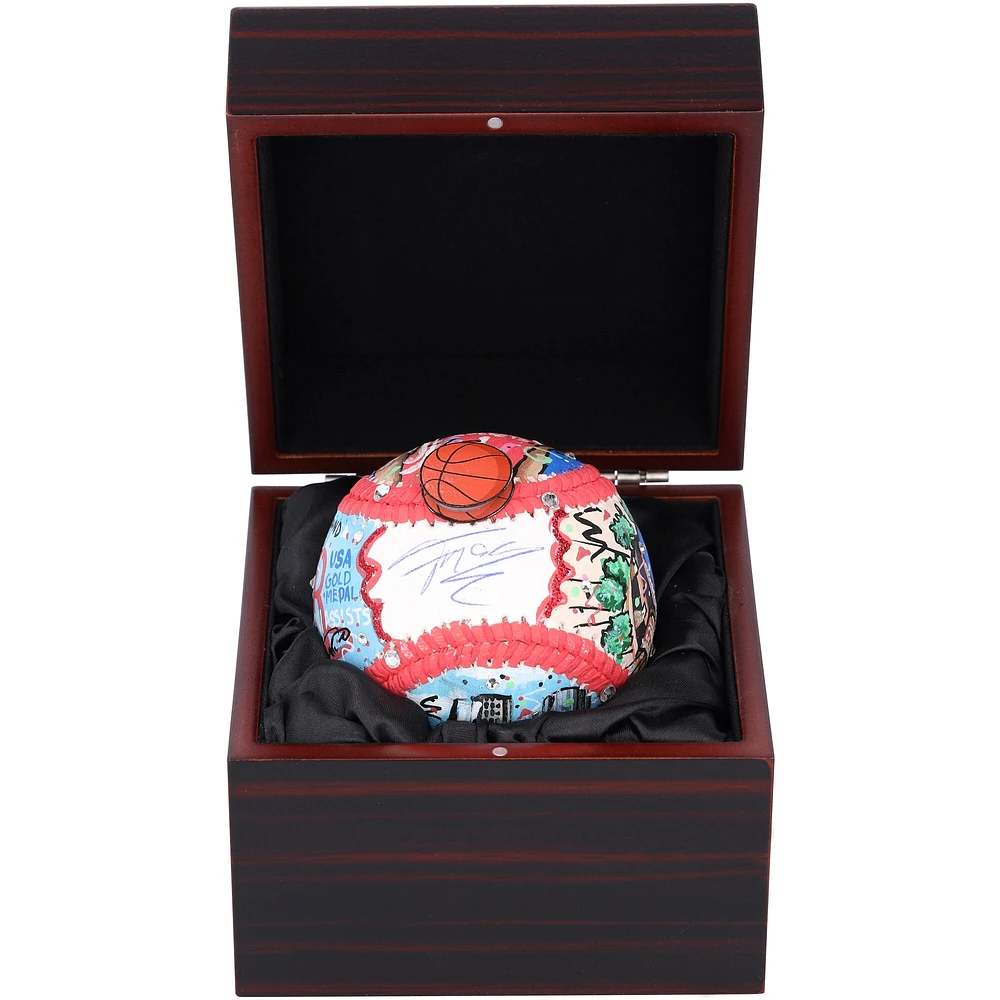 Tracy McGrady Houston Rockets Autographed Baseball - Art by Charles Fazzino - QL84439502