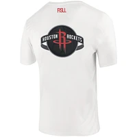 Unisex FISLL  White Houston Rockets Burst Logo T-Shirt