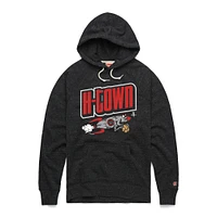 Sweat à capuche unisexe noir chiné Hommage Houston Rockets Hometown Edition Tri-Blend Raglan