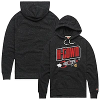 Sweat à capuche unisexe noir chiné Hommage Houston Rockets Hometown Edition Tri-Blend Raglan