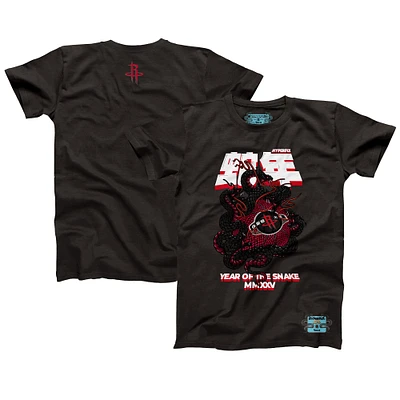 Unisex NBALab x Hyperfly Heather Black Houston Rockets Year of the Snake Lunar New Collection T-Shirt