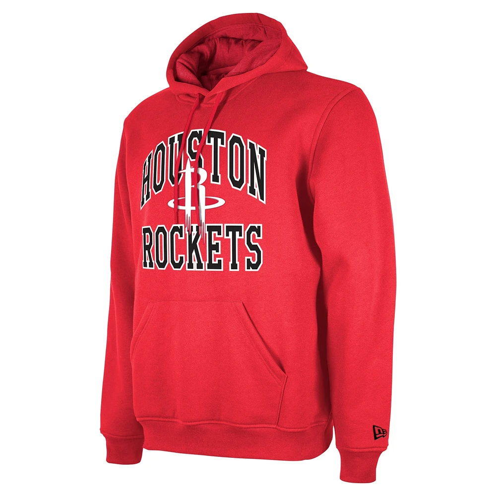 Sweat à capuche unisexe New Era rouge Houston Rockets saison 2023/24 édition Tip-Off