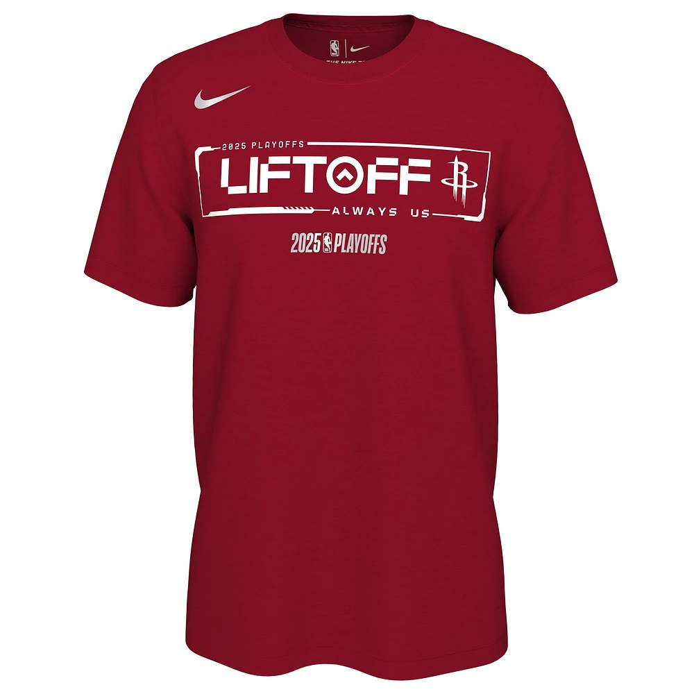 Unisex Nike Red Houston Rockets 2025 NBA Playoffs On-Court Mantra T-Shirt