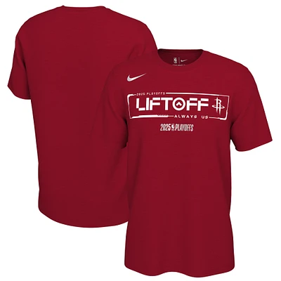 Unisex Nike Red Houston Rockets 2025 NBA Playoffs On-Court Mantra T-Shirt
