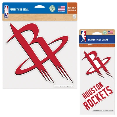 Lot de deux autocollants WinCraft Houston Rockets Perfect Cut