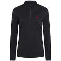 Women's Levelwear  Black Houston Rockets Cushion Quarter-Zip Pullover