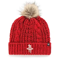 Women's '47 Red Houston Rockets Meeko Cuffed Knit Hat with Pom