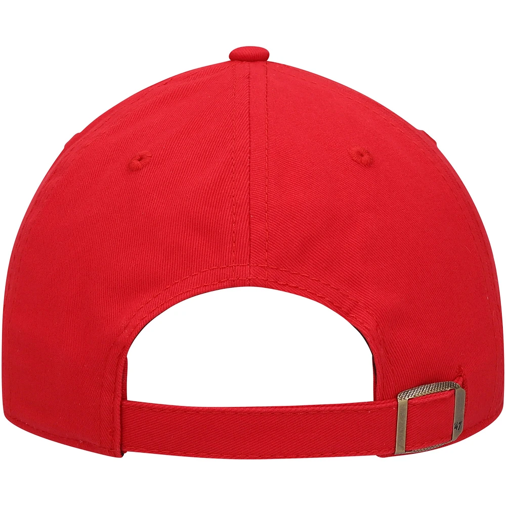 Women's '47 Red Houston Rockets Miata Clean Up Logo Adjustable Hat