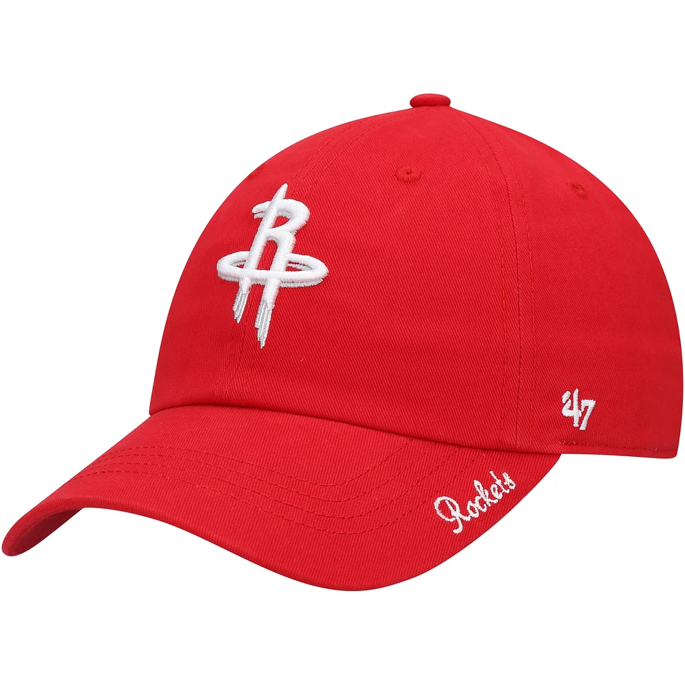 Casquette réglable avec logo Miata Clean Up Houston Rockets rouge '47 pour femme