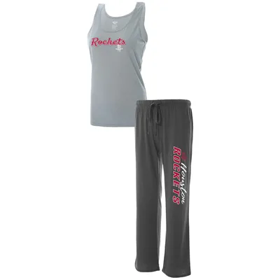 Houston Rockets Concepts Sport Women's Plus Tank Top & Pants Sleep Set - Heathered Gray/Heathered Charcoal