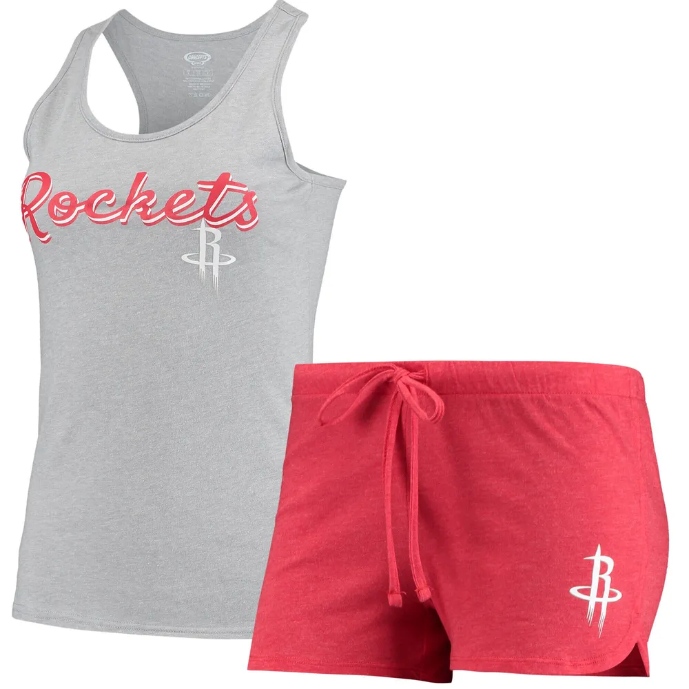 Women's Concepts Sport Heathered Red/Heathered Black Chicago Bulls Tank Top  & Pants Sleep Set