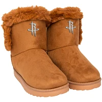 Women's FOCO Brown Houston Rockets Faux Fur Boots