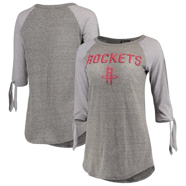 Women's Heathered Gray Houston Rockets Meet Your Match Colorblock