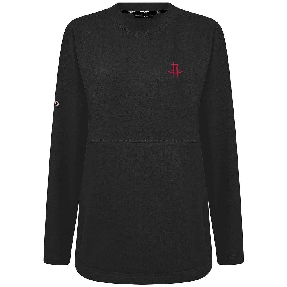 Women's Levelwear Black Houston Rockets Beaudry Pullover Sweatshirt