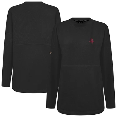 Women's Levelwear Black Houston Rockets Beaudry Pullover Sweatshirt