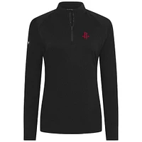 Women's Levelwear Black Houston Rockets Flex Insignia 2.0 Quarter-Zip Top