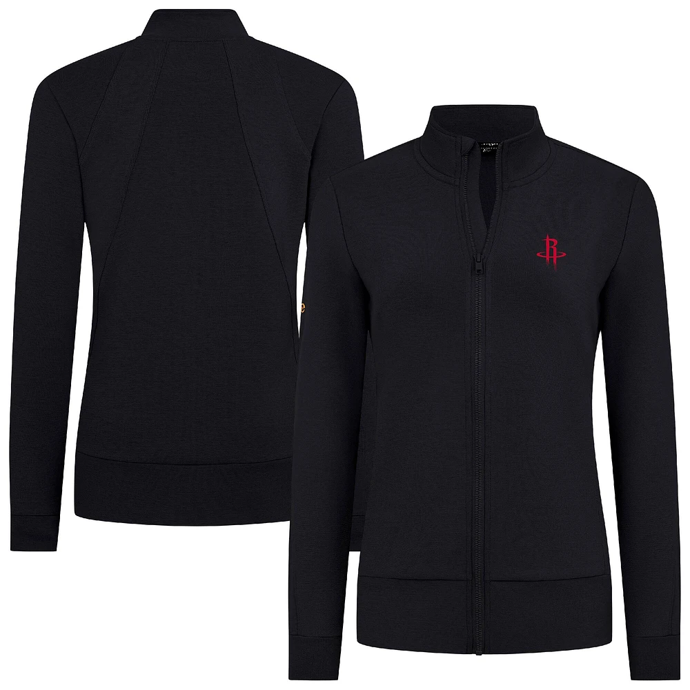 Veste zippée intégrale noire Shine des Houston Rockets pour femme Levelwear