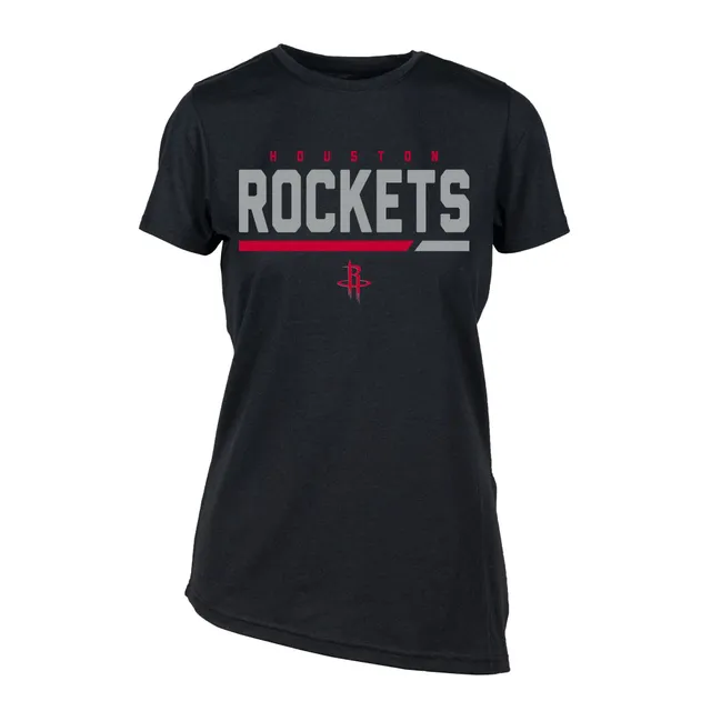 Houston Rockets Junk Food Women's Stitch Script Three-Quarter Sleeve Raglan  T-Shirt - White