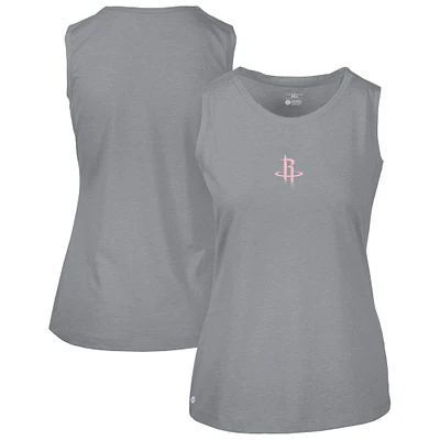 Women's Levelwear  Gray Houston Rockets Mother's Day Macy Core Logo Tank Top