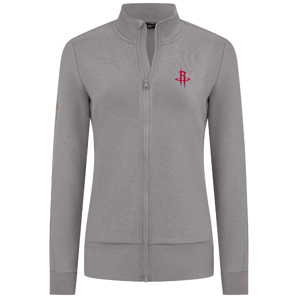 Women's Levelwear Gray Houston Rockets Shine Full-Zip Jacket