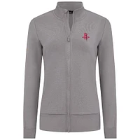Women's Levelwear Gray Houston Rockets Shine Full-Zip Jacket