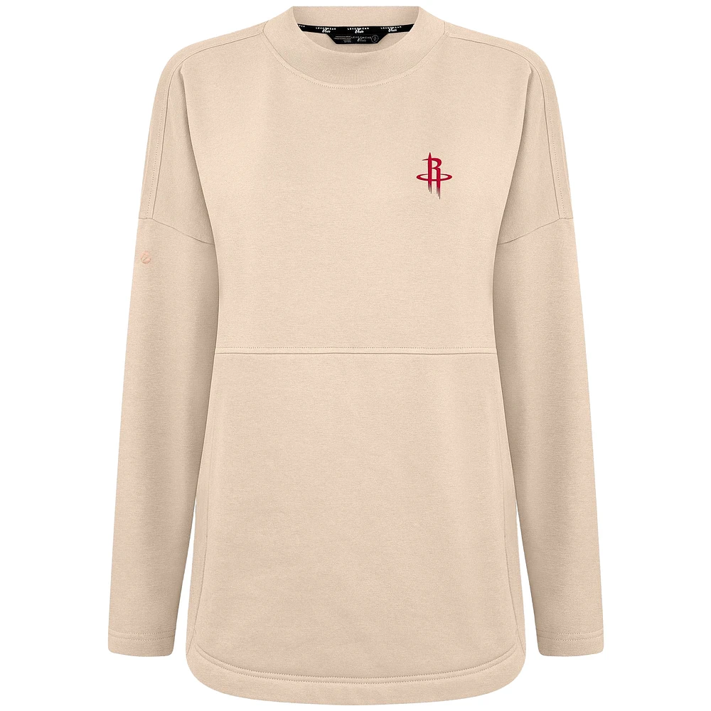 Women's Levelwear Khaki Houston Rockets Beaudry Pullover Sweatshirt
