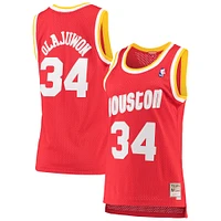 Maillot Swingman Mitchell & Ness Hakeem Olajuwon Houston Rockets 1993/94 Hardwood Classics rouge pour femme