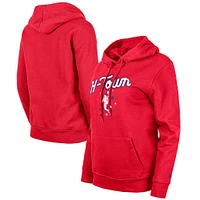 Sweat à capuche New Era rouge Houston Rockets 2023/24 City Edition pour femme