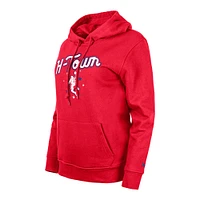 Sweat à capuche New Era rouge Houston Rockets 2023/24 City Edition pour femme