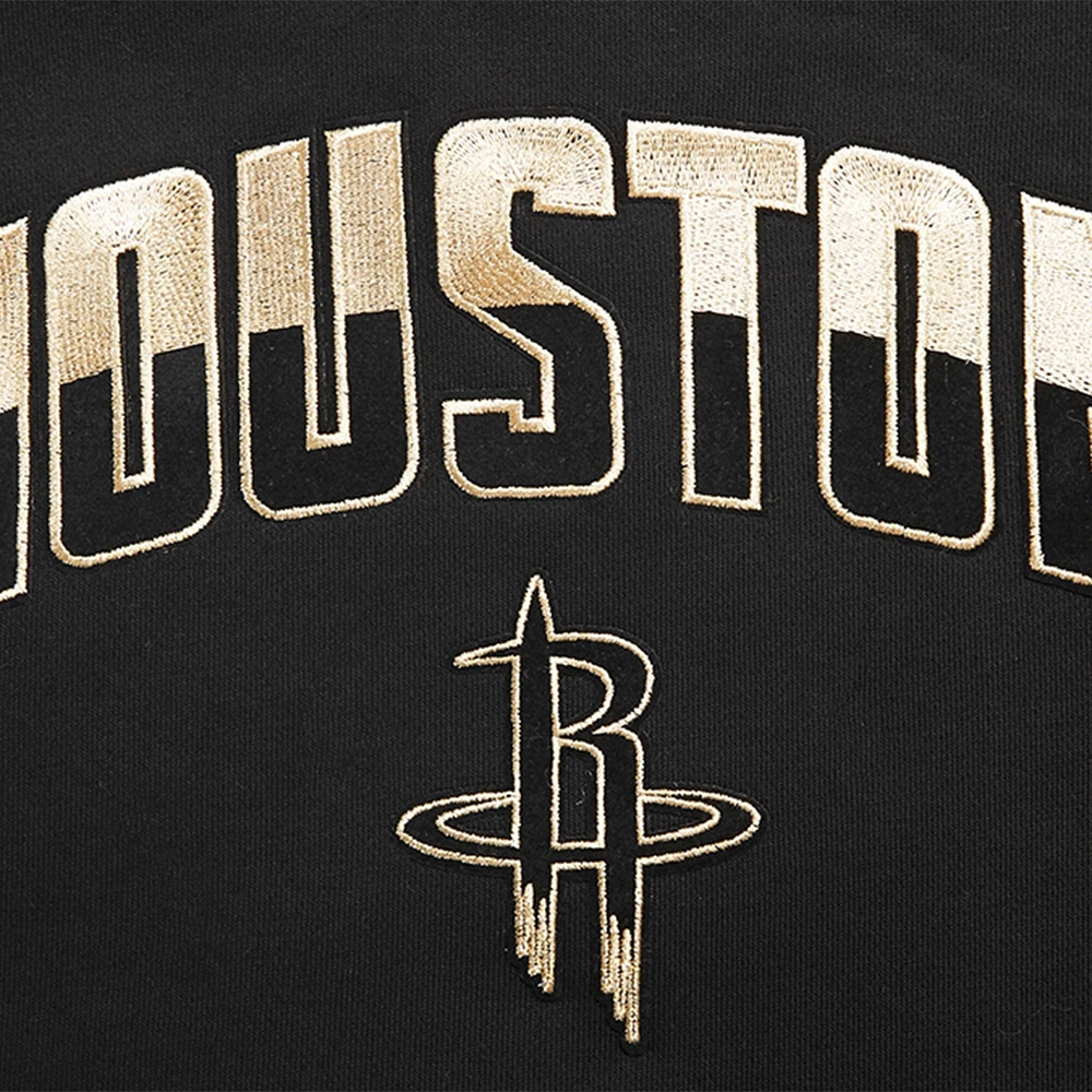 Sweat-shirt court Pro Standard noir Houston Rockets Glam pour femmes