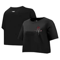 T-shirt court et boxy pour femme Pro Standard Houston Rockets Jewels noir