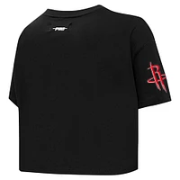 Women's Pro Standard Black Houston Rockets Jewels Boxy Cropped T-Shirt