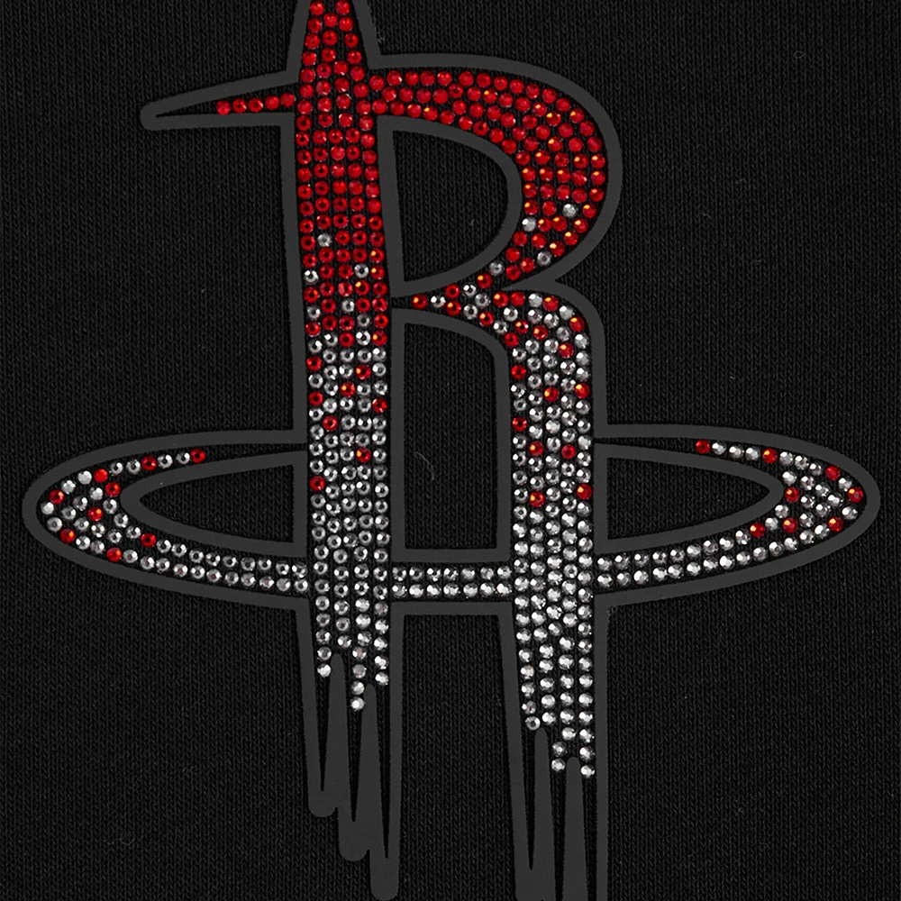 Sweat à capuche court Pro Standard pour femme Houston Rockets Jewels noir