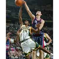 Yao Ming & Desmond Mason Houston Rockets vs. Seattle SuperSonics Unsigned Hardwood Classics Dunk Photograph