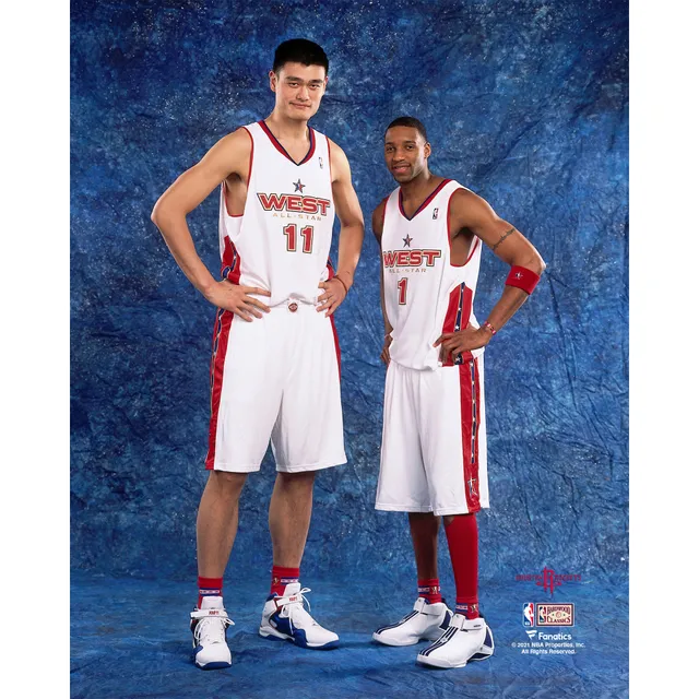 Yao Ming & Tracy McGrady NBA West All-Star Unsigned Hardwood Classics Pose  Photograph 