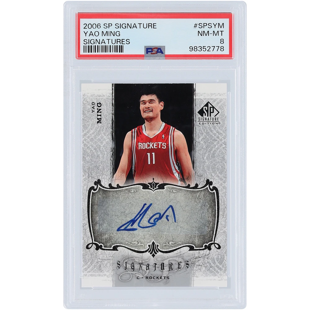 Yao Ming Houston Rockets Autographed 2006 Upper Deck SP Signature Edition #SPS-YM PSA Authenticated 8 Card